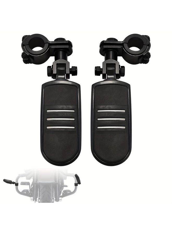 Chrome B Motorcycle Foot Pegs Short Highway Footrests Durable Plastic For Electra Road King Street Glide - Image 1